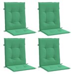 vidaXL Coussins de chaise de jardin à dossier bas lot de 4 vert