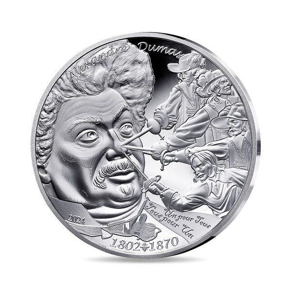 L'Art de la Plume - Alexandre Dumas Monnaie de 10€ Argent