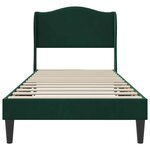 vidaXL Cadre de lit avec tête de lit Vert foncé 80 x 200 cm Velours