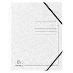 Chemise À Élastique 3 Rabats Carte Lustrée 355gm2 - A4 - Blanc - X 25 - Exacompta