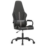 vidaXL Chaise de jeu de massage gris et noir similicuir