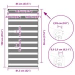 vidaXL Store zèbre gris foncé largeur du tissu 80 9 cm polyester