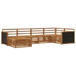 vidaXL Ensemble de canapés d'extérieur 6 pc Naturel