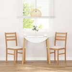 vidaXL Chaises à manger coussins 2 Pièces bois massif caoutchouc