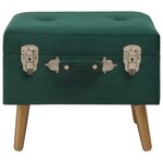vidaXL Tabouret de rangement 40 cm Vert Velours