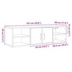vidaXL Armoire murale chêne artisanal 101x30x29 cm bois d'ingénierie