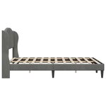 vidaXL Cadre de lit avec tête de lit Gris foncé 140 x 200 cm Velours