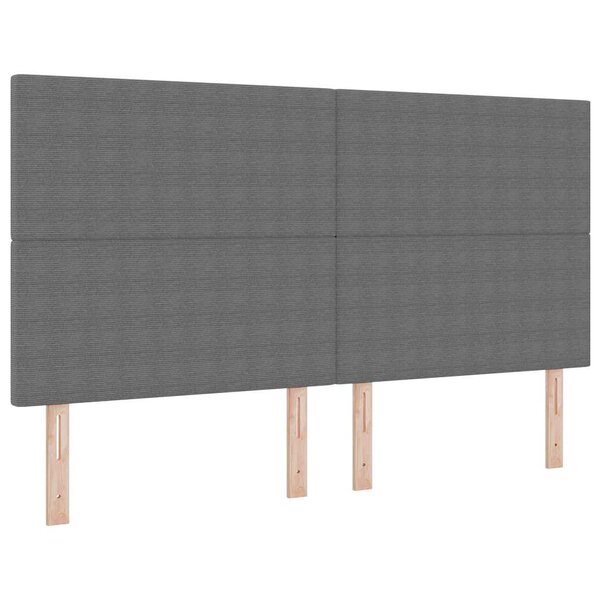 vidaXL Tête de lit Gris clair 180 cm Tissu en velours côtelé