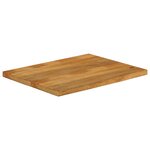 vidaXL Dessus de table à bord vivant 80x60x3 8 cm bois massif manguier
