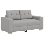 vidaXL Ensemble de Canapés 2 Pièces avec Coussins Tissu Gris Nuage