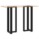 vidaXL Pieds de table de bar en forme de T  2 pièces  noir  50 x 35 x (110-111) cm  acier