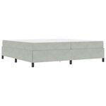 vidaXL Cadre de lit avec matelas Gris clair 200 x 200 cm tissu