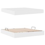 vidaXL Lit avec rangement et matelas avec matelas Blanc 160 x 200 cm