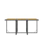 vidaXL Ensemble à manger de jardin coussins 7Pièces Résine tressée Gris