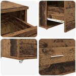 vidaXL Bureau Bois ancien 131 5 x 50 x 106 5 cm Bois d'ingénierie