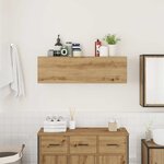 vidaXL Armoire murale de bain chêne artisanal bois d'ingénierie