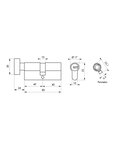 THIRARD - Cylindre à bouton Transit 1  40Bx40mm  nickelé  5 clés