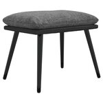 vidaXL Chaise de relaxation avec tabouret Gris clair Tissu similicuir