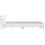 vidaXL Cadre de lit avec tête de lit et LED blanc 180x200 cm