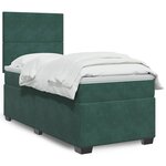 vidaXL Sommier à lattes de lit avec matelas Vert foncé 90x190 cm