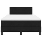 vidaXL Lit à ressorts avec matelas noir 120x190 cm tissu
