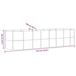 vidaXL Lit surélevé de jardin Acier enduit de poudre 322x100x68cm Vert