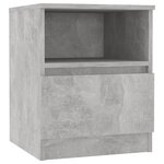 vidaXL Tables de chevet 2 Pièces Gris béton 40x40x50 cm Aggloméré