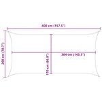 vidaXL Voile d'ombre Jaune et blanc 4 x 2 m 100   polyester Oxford