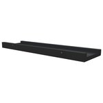 vidaXL Étagères à rebord pour cadre photo 2 Pièces Noir 40x9x3 cm MDF