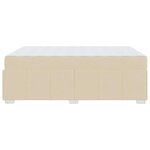 vidaXL Cadre de lit avec matelas Crème 160 x 200 cm tissu