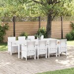 vidaXL Ensemble de salle à manger pour jardin 9 Pièces Gris clair