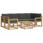 vidaXL Ensemble de canapés d'extérieur 7 pc Blanc et anthracite