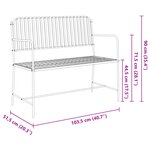 vidaXL Banc d'extérieur Noir Métal Standard Durable Banc d'extérieur
