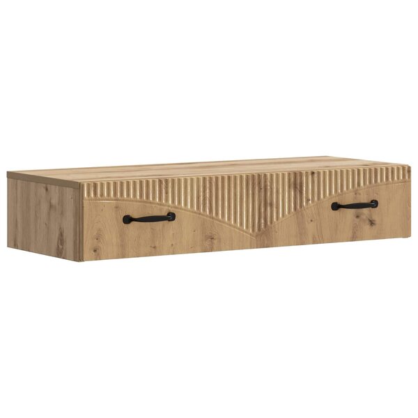vidaXL Table d'appoint murale 87 5 x 34 5 x 17 cm Bois d'ingénierie