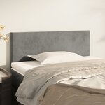vidaXL Tête de lit Gris clair 80x5x78/88 cm Velours
