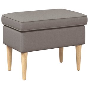 vidaXL Pouf Taupe 55 x 35 x 41 cm Polyester