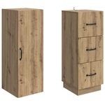 vidaXL Ensemble de Meubles 2 Pièces Chêne artisanal 33 x 34 5 x 87 cm