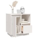 vidaXL Tables de chevet 2 Pièces Blanc 50x34x50 cm Bois de pin massif