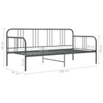 vidaXL Cadre de canapé-lit sans matelas gris métal 90x200 cm