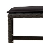 vidaXL Ensemble à manger de jardin 17 Pièces coussins noir résine tressée