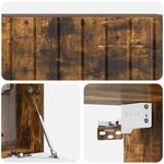 vidaXL Meuble TV mural 98 x 31 x 30 cm Chêne fumé Bois d'ingénierie