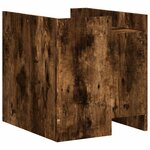 vidaXL Table de chevet chêne fumé 45x50x50 cm bois d'ingénierie