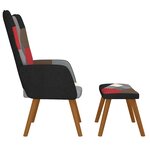 vidaXL Chaise de relaxation avec repose-pied Patchwork Tissu