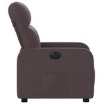 vidaXL Fauteuil inclinable électrique Marron foncé Tissu