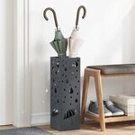 vidaXL Porte-parapluie Anthracite 15 5 x 15 5 x 49 cm Acier