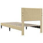 vidaXL Cadre de lit avec tête de lit Gris Vert Clair 90 x 200 cm