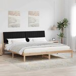 vidaXL Cadre de lit avec tête de lit Marron 200 x 200 cm Pin massif
