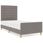 cadre de lit taupe vidaXL 100x200 cm en tissu