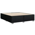 vidaXL Cadre de lit sans matelas noir 200x200 cm tissu