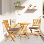 Ensemble bistro de jardin 3 pièces en bois massif d'acacia vidaXL